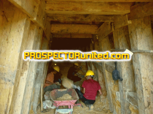 terowongan tambang emas underground